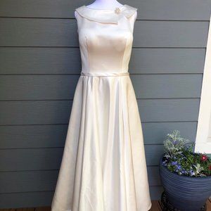 Vintage Inspired A-Line Satin Wedding Dress